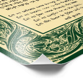 Zuhause Blessing Hebrew Englisch Vintag Florentine Fotodruck (Ecke)