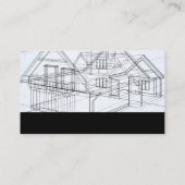 Zuhause Blue Print Visitenkarte (Rückseite)