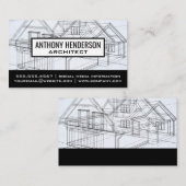 Zuhause Blue Print Visitenkarte (Vorne/Hinten)