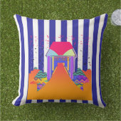 Zuhause Blue Stripes Kissen (Gras)