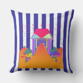 Zuhause Blue Stripes Kissen (Vorderseite)