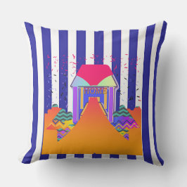 Zuhause Blue Stripes Kissen