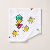 Zuhause Blume Sunshine Kids Gift Badhandtuch Set (Waschlappen)