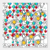 Zuhause Blume Sunshine Kinder Tapete (Vorderseite)