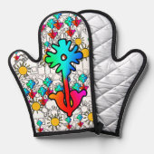 Zuhause Blume Sunshine Ofenhandschuh (Vorderseite/Rückseite)