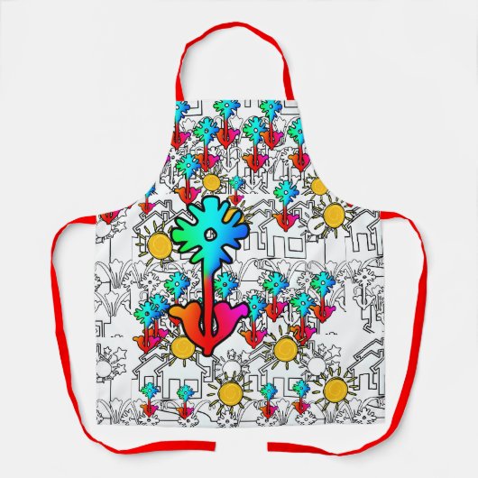 Zuhause Blume Sunshine Schürze (Vorderseite)