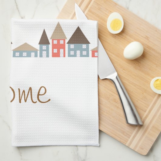 Zuhause-Bonbon-Zuhause Geschirrtuch (Viertel Falte)