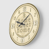 Zuhause-Bonbon-Zuhause Große Wanduhr (Winkel)