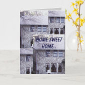 Zuhause-Bonbon-Zuhause. Karte (Gelbe Blume)