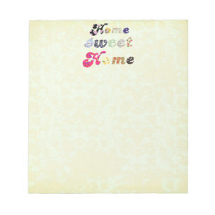 Zuhause-Bonbon-Zuhause Notizblock
