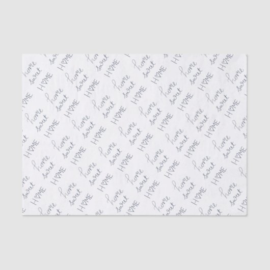 Zuhause-Bonbon-Zuhause Seidenpapier (Vorderseite)