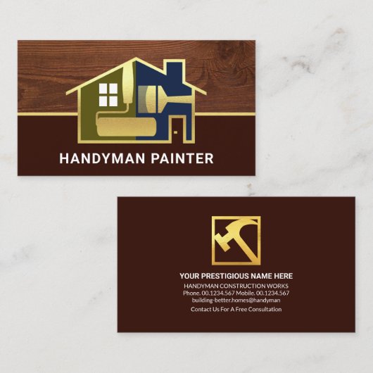 Zuhause Border Visitenkarte (Vorne/Hinten)