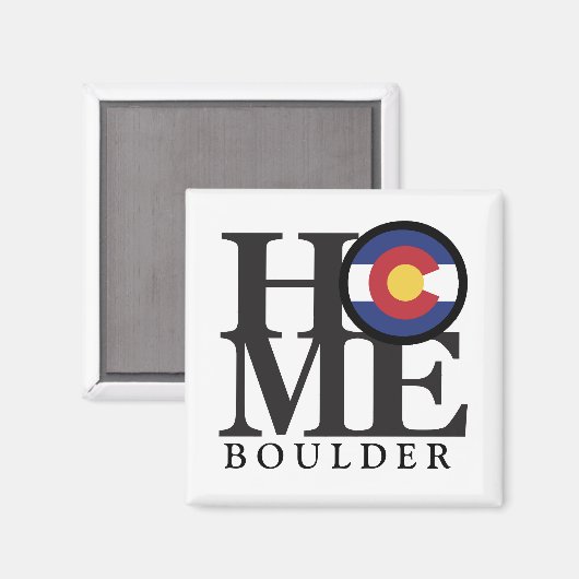 ZUHAUSE Boulder Colorado 4x4" Magnet (Vorderseite/Rückseite)