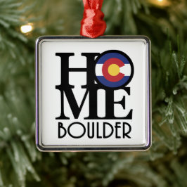 ZUHAUSE Boulder Colorado Ornament Aus Metall