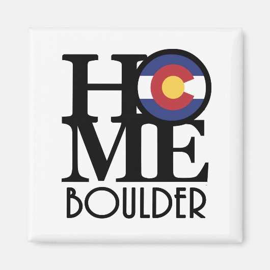 ZUHAUSE Boulder Colorado Stone Magnet (Vorne)