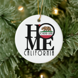 ZUHAUSE Boulder Creek California Keramik Ornament