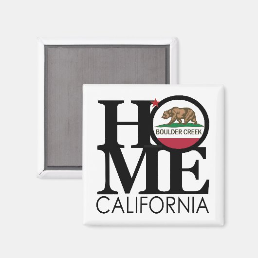 ZUHAUSE Boulder Creek California Magnet (Vorderseite/Rückseite)
