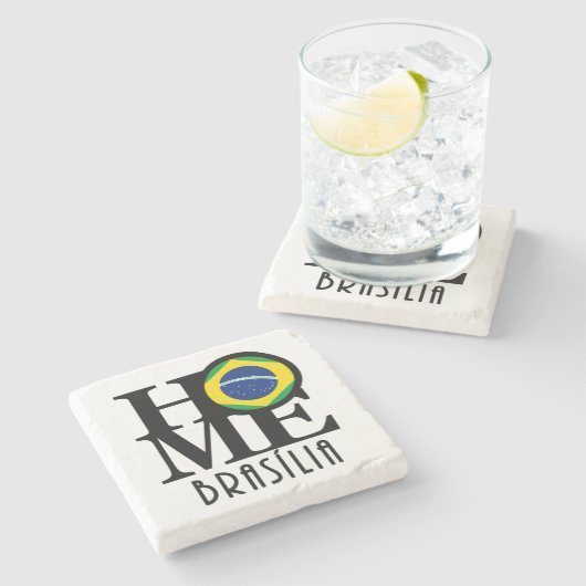 ZUHAUSE Brasília Steinuntersetzer (Seitenansicht)