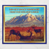 Zuhause brauen Rocky Mountain Deer im Detail anpas Bierflaschenetikett (Einzelnes Label)