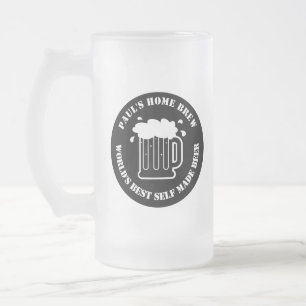 Zuhause Brauereibiergeschenk für Männer Mattglas Bierglas