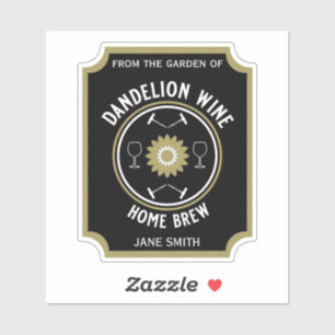 Zuhause Braut Dandelion Wine Custom Aufkleber