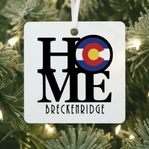 ZUHAUSE Breckenridge Colorado Ornament Aus Metall