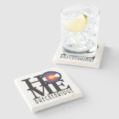 ZUHAUSE Breckenridge Steinuntersetzer (Seitenansicht)