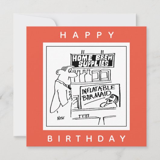 Zuhause Brew Aufblasbarer Cartoon Karte (Vorderseite)