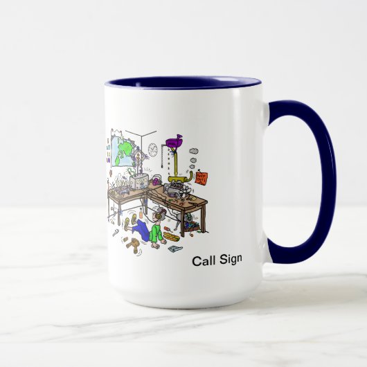 Zuhause Brew Funny Ham Radio Shack Tasse (Rechts)