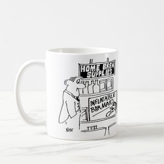 Zuhause Brew Shop hat aufblasbare Barmaid Kaffeetasse (Links)