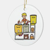 Zuhause Brewing Keramik Ornament (Links)