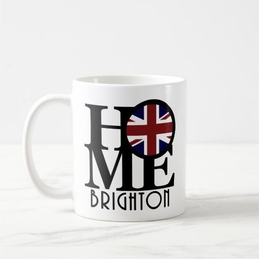 ZUHAUSE Brighton England 11oz Kaffeetasse (Links)