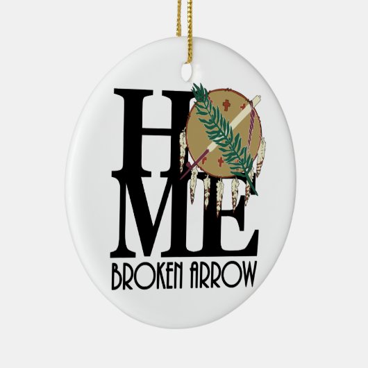 ZUHAUSE Broken Arrow Oklahoma Keramik Ornament (Rechts)