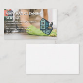 Zuhause-Broom-Logo für die Reinigung der Arbeit Visitenkarte (Vorne/Hinten)