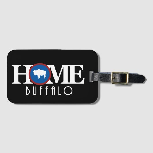 ZUHAUSE Buffalo WY Gepäckanhänger (Vorderseite (Horizontal))