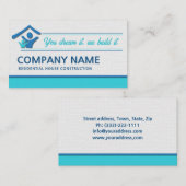 Zuhause Builder für Wohnhäuser Visitenkarte (Vorne/Hinten)