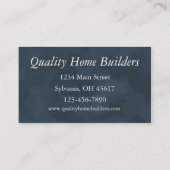Zuhause Builder Visitenkarte (Rückseite)