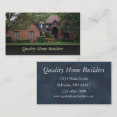 Zuhause Builder Visitenkarte (Vorne/Hinten)