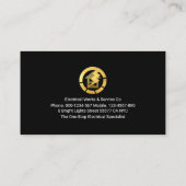 Zuhause-Bulb mit Strom-Powern Visitenkarte (Rückseite)