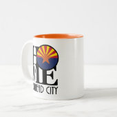 ZUHAUSE Bullhead City Zweifarbige Tasse (Vorderseite Links)