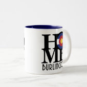 ZUHAUSE Burlington Colorado 11oz Zweifarbige Tasse (VorderseiteRechts)