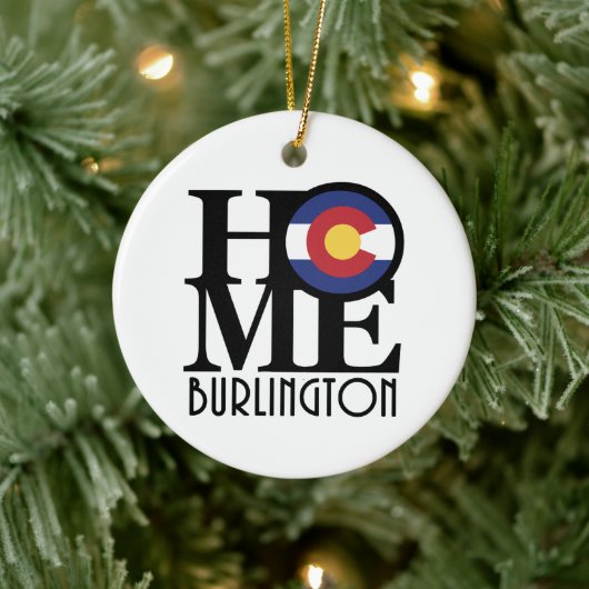 ZUHAUSE Burlington Colorado Keramik Ornament (Baum)