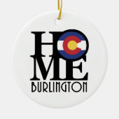 ZUHAUSE Burlington Colorado Keramik Ornament (Vorne)