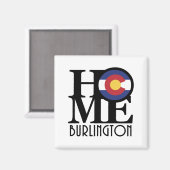 ZUHAUSE Burlington Colorado Magnet (Vorderseite/Rückseite)
