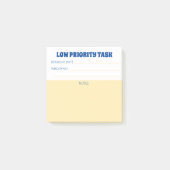 Zuhause-Büroangestellte mit geringer Priorität Eri Post-it Klebezettel (Vorderseite)