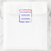 Zuhause Business Network WIFI-Kennwortinformatione Quadratischer Aufkleber (Tasche)