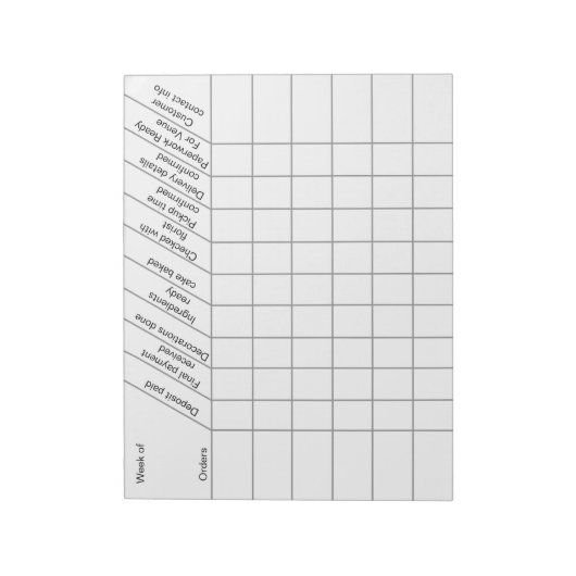 Zuhause Cake Business Order Tracking-Formular Notizblock (Rotiert)