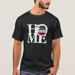 ZUHAUSE California (weißer Text), Vordergrunddruck T-Shirt
