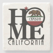 ZUHAUSE Cambria California Steinuntersetzer (Vorderseite)