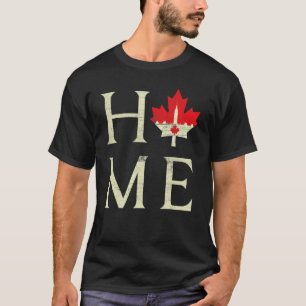 Zuhause Canada Day Maple Proud Canadian Fl T-Shirt